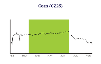 seasonal price corn chart