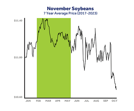 November soybean chart